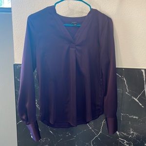 Ann Taylor Petite Purple Jewel-tone Blouse